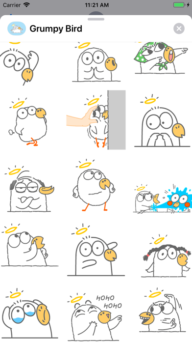 Grumpy Bird Animated Stickers screenshot 3