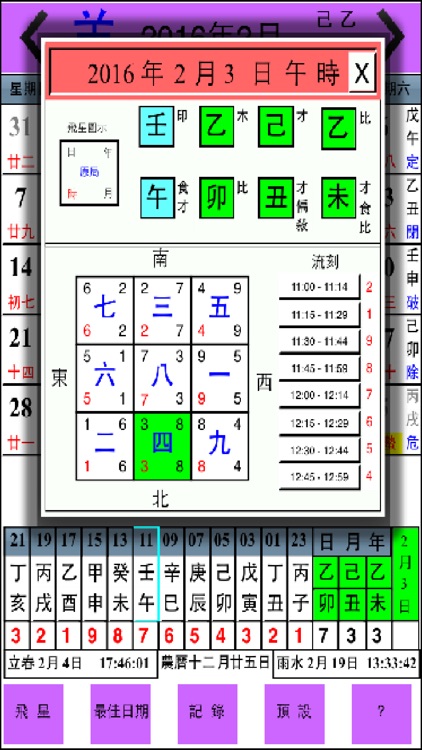 出行訣飛星萬年曆