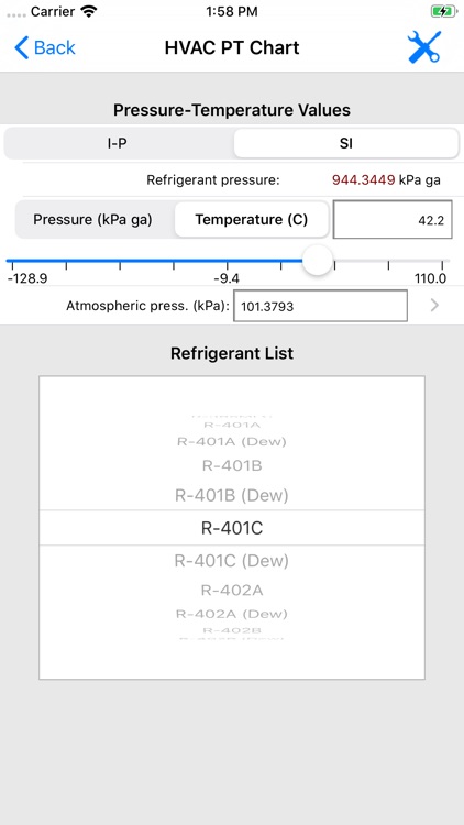 ASHRAE HVAC PT Chart screenshot-7