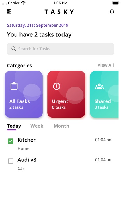 Tasky - Shared Task Managment