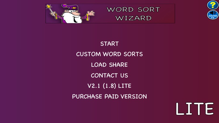 Word Sort Wizard LITE