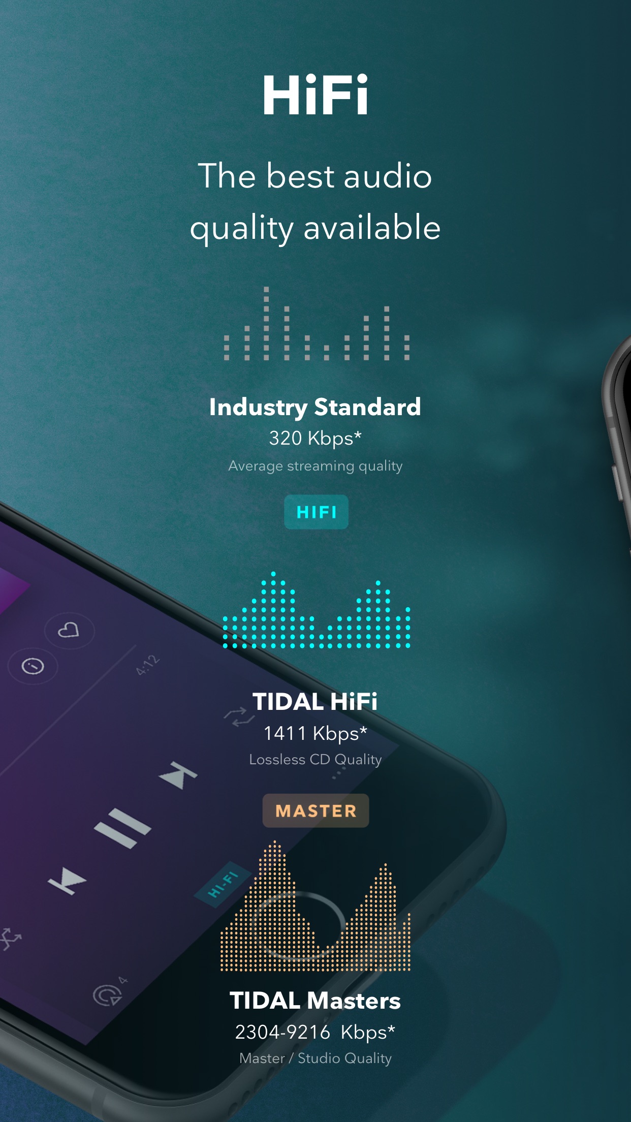 Screenshot do app TIDAL Music