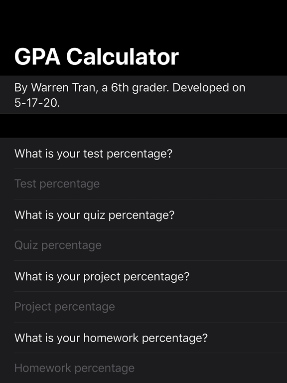 Screenshot #4 pour Warren's GPA Calculator