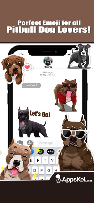 Pit Bull Dogs Emoji Stickers(圖1)-速報App