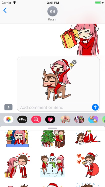 Christmas Couple Lover sticker