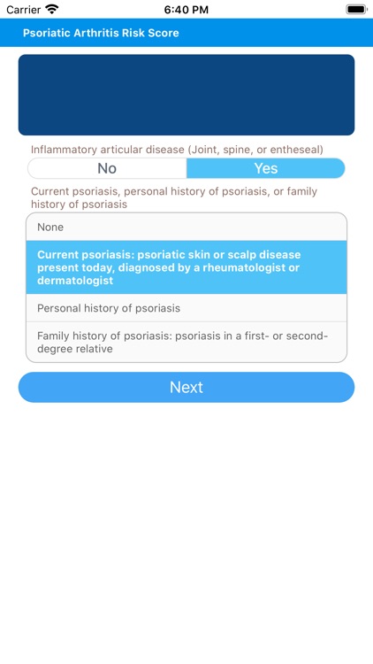 Psoriatic Arthritis Risk Score