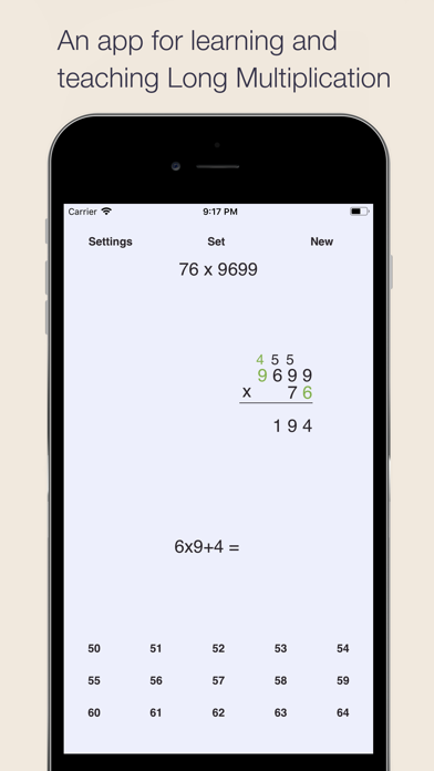 Long Multiplication Screenshots