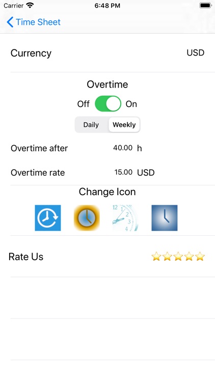 Work Hours Tracker Time Sheet