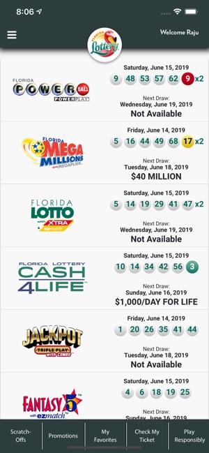 check lotto numbers app