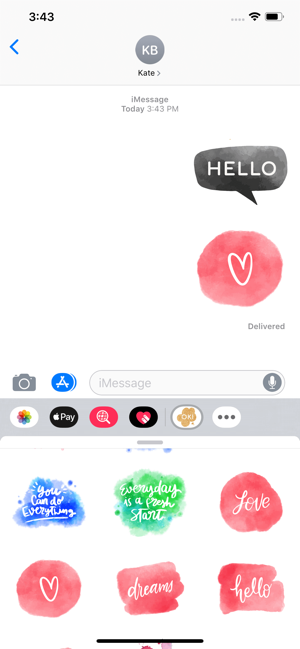 Watercolor Texts Stickers(圖3)-速報App