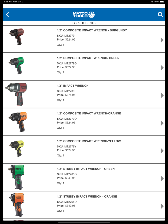 Matco Tools for Students
