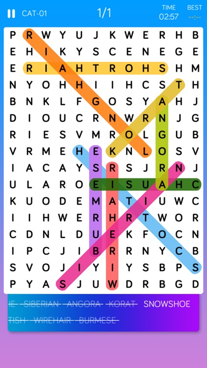 Word search find hidden words by fengjiao xu