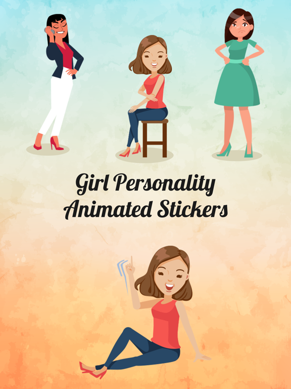 Women Personality Stickersのおすすめ画像1