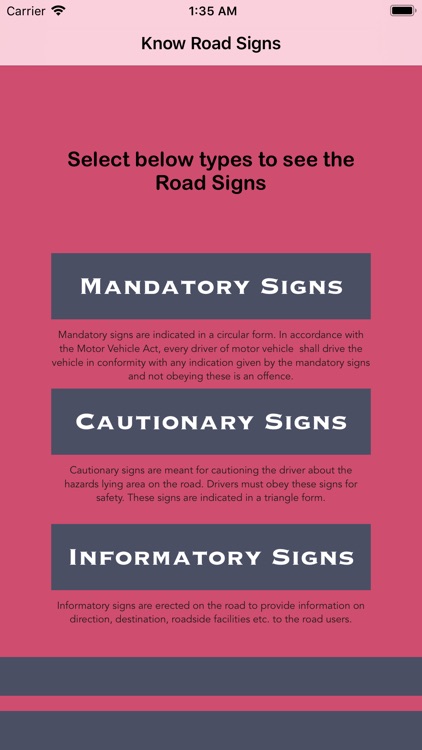 Know Road Signs