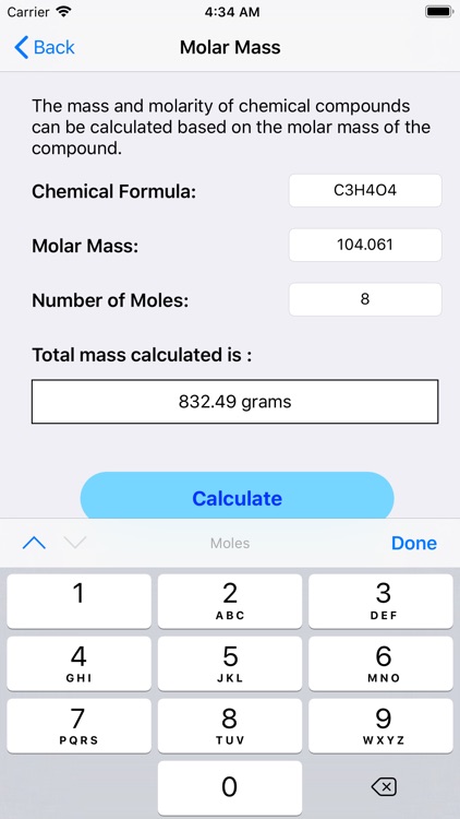 Calculate Molar Mass screenshot-6