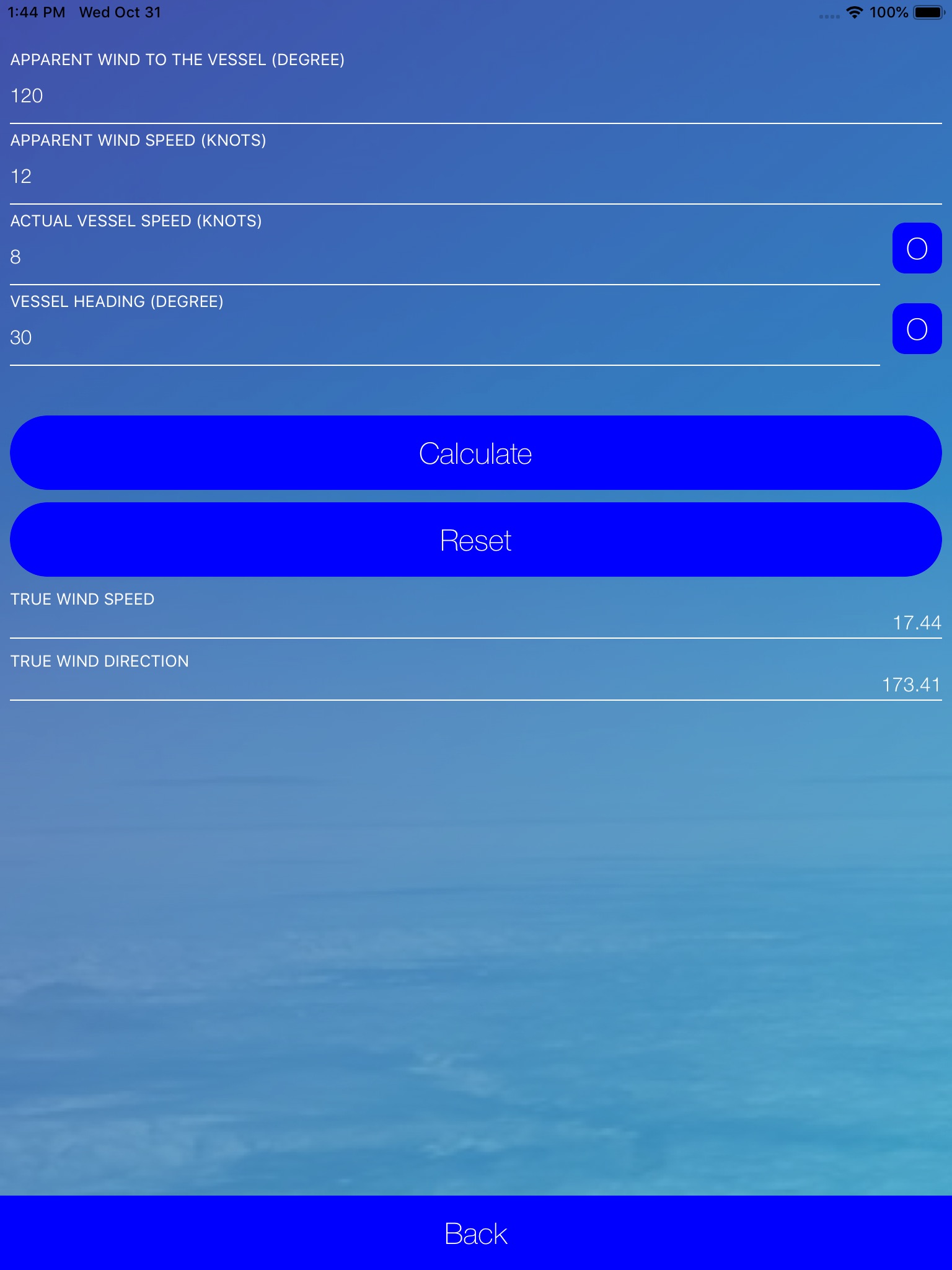 True-Wind Calculator screenshot 3