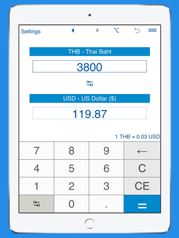 App Shopper USD and THB converter (Travel)