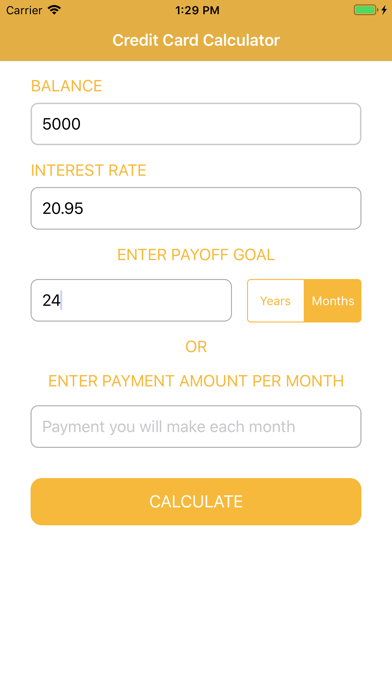 Credit Card Debt Payoff Calc screenshot 2