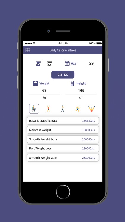 BMI, Weight, Calories  Tracker