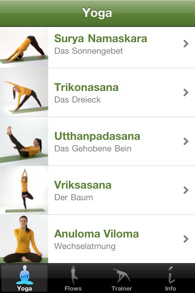 Yoga Video Trainer Deutsch screenshot 2