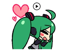 Animated Miku And Gang Sticker