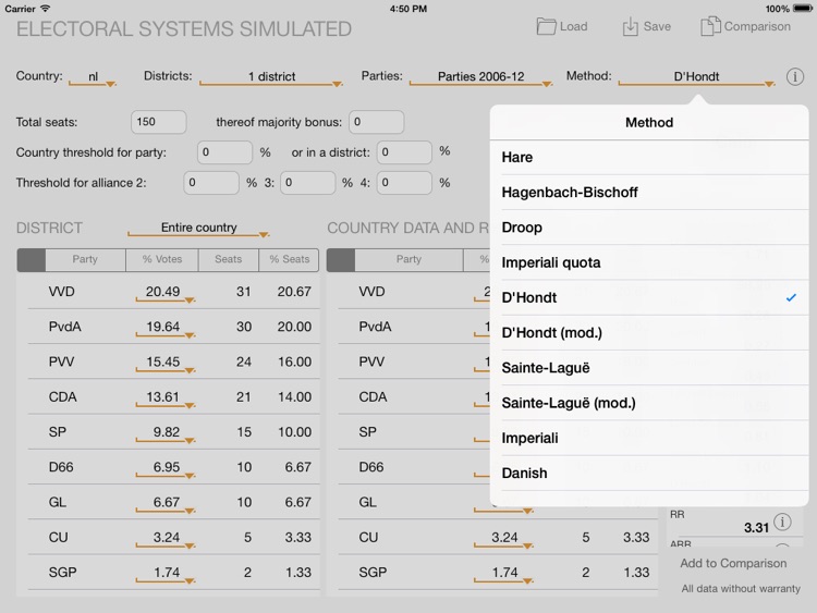 Electoral Systems Simulated screenshot-3