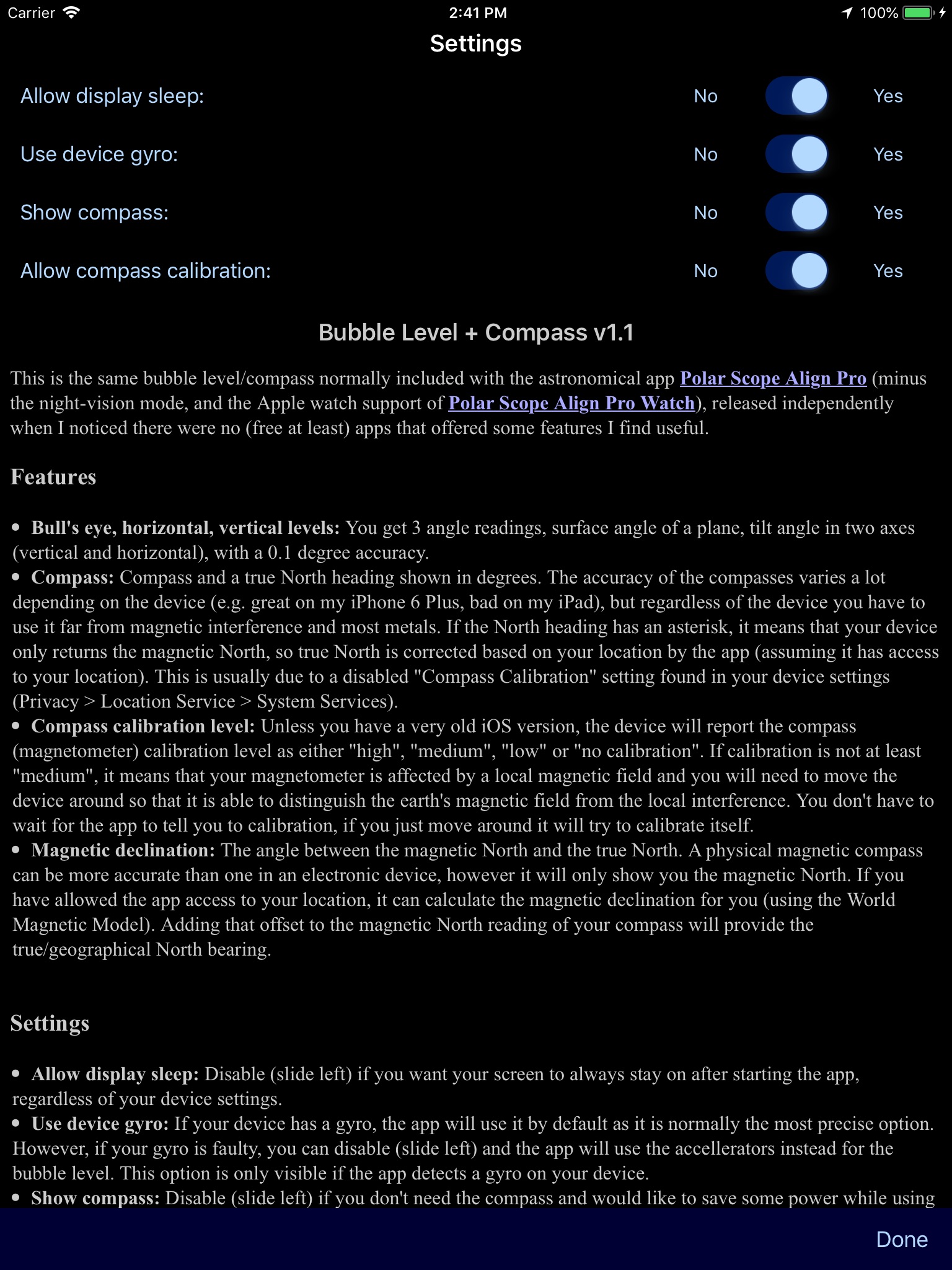Bubble Level + Compass screenshot 2