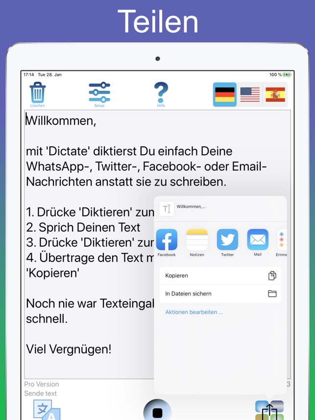 Diktat Sprache Zu Text Im App Store