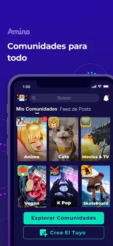 Screenshot 1 Amino: Comunidades y Chats iphone