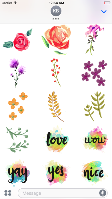 How to cancel & delete Watercolor Flowers Spring Words from iphone & ipad 3