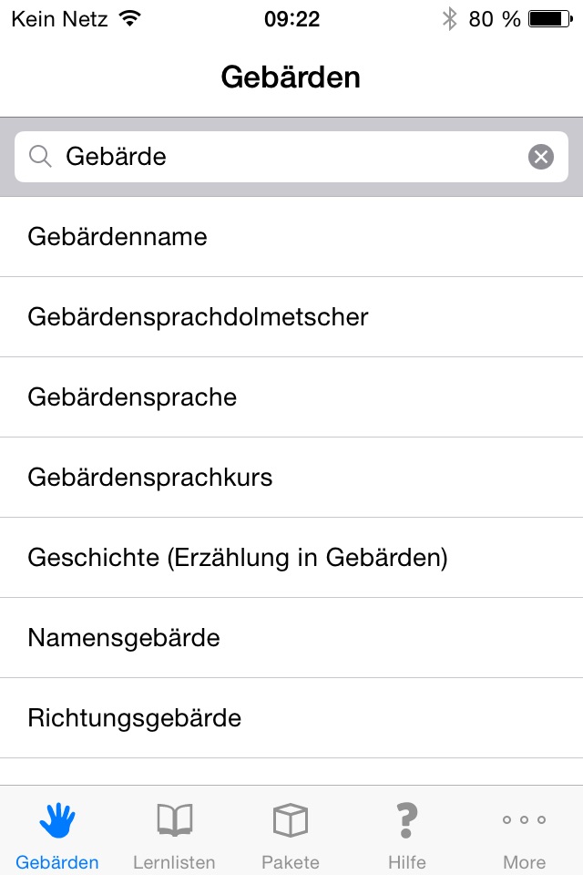 Gebärdensprache Wörterbuch screenshot 2