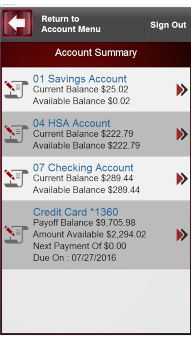 Washington Area FCU Mobile screenshot 2