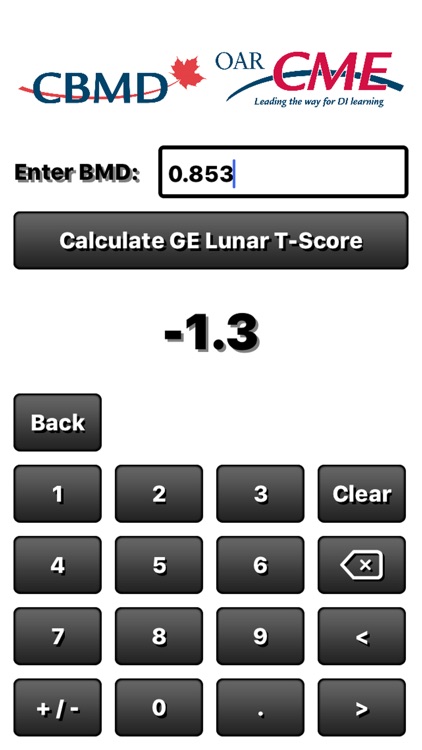 CBMD T-Score Calculator