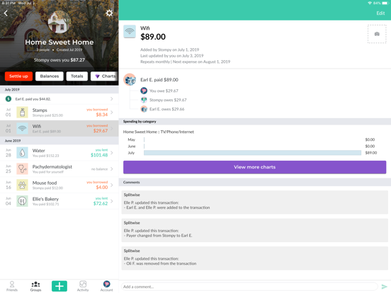 Splitwise - Split bills and expenses the easy way screenshot