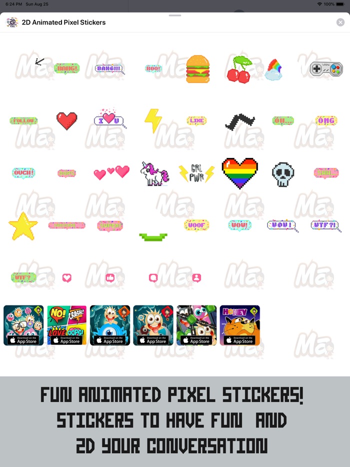 2D Animated Pixel Stickers