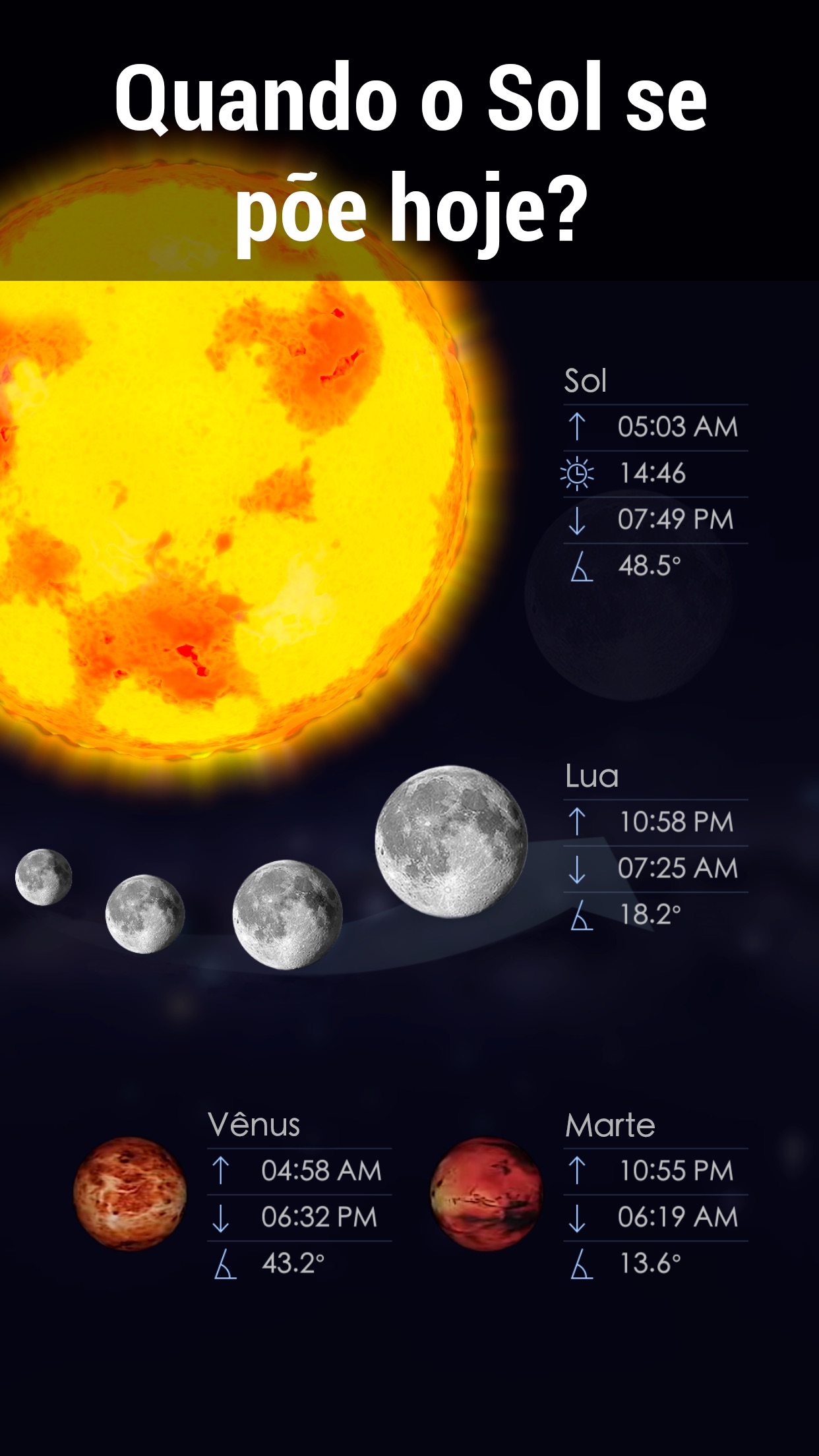 Screenshot do app Star Walk 2 - Céu Estrelado