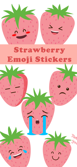 Strawberry Emoji Stickers