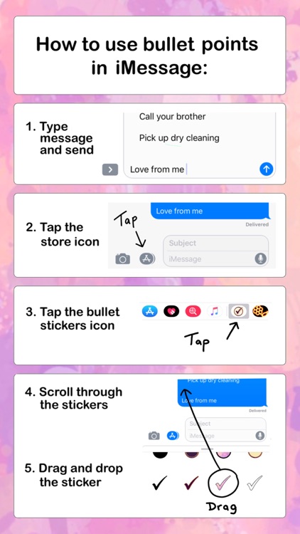 Bullet list Stickers screenshot-3