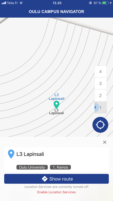 Oulu Campus Navigator screenshot 2