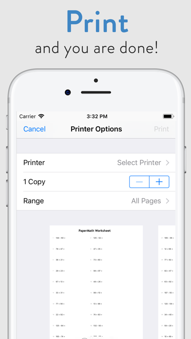 Paper Math: Print Worksheets screenshot 4