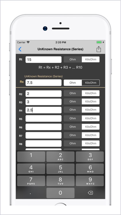 Electrical Calculator lite screenshot-6