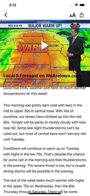 We Are Iowa Weather Local 5(圖5)-速報App