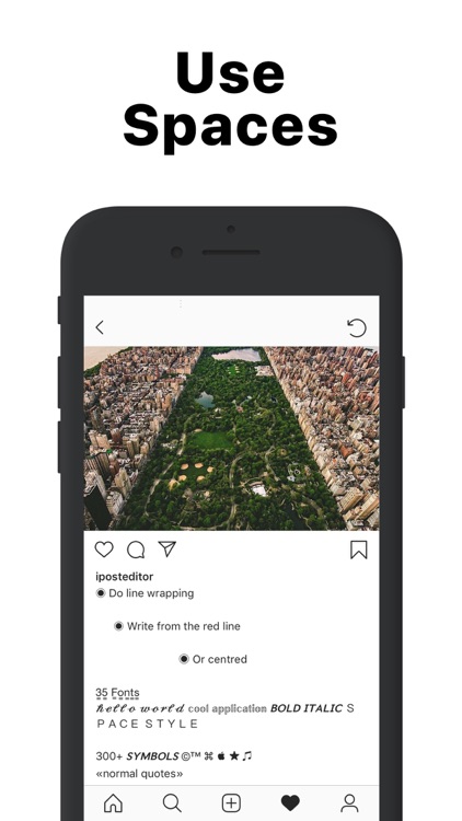 Space - fonts for Instagram