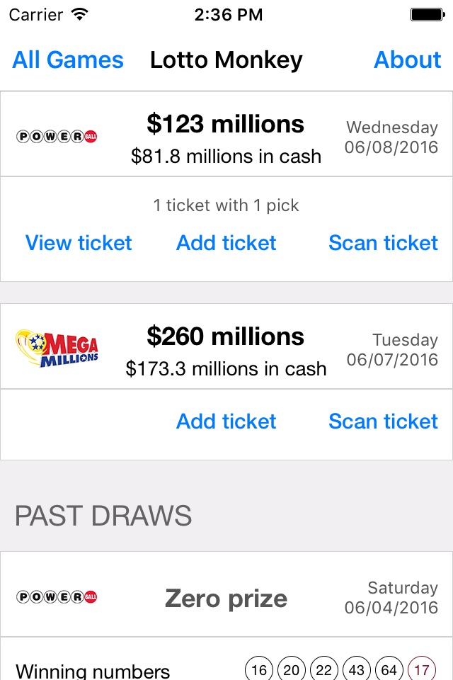 LottoMonkey: Scan Lottery screenshot 2