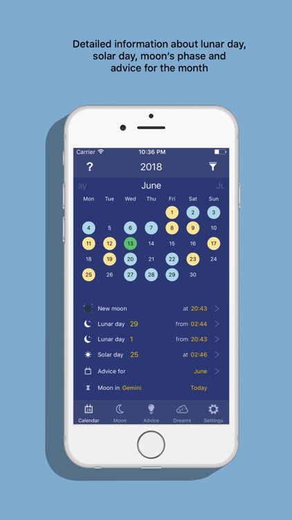 Moon Days Calendar