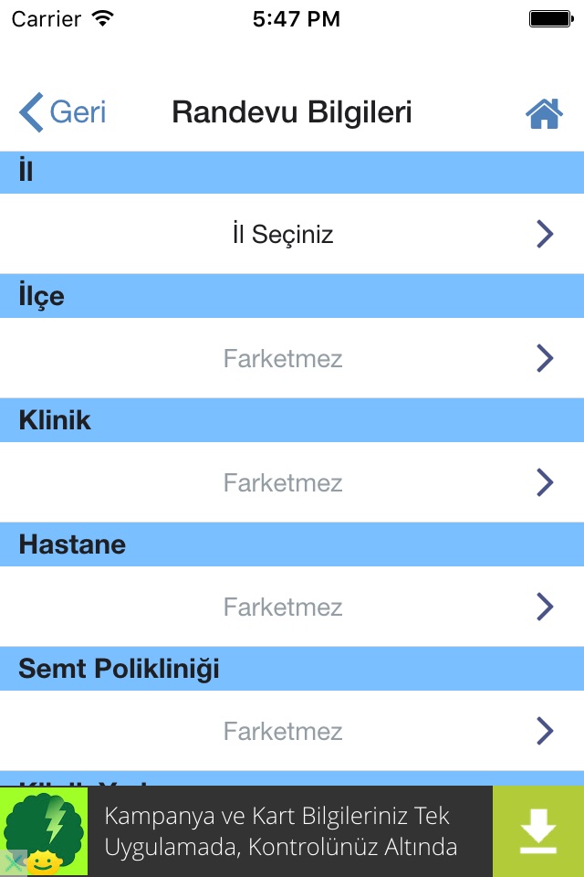 Hastane Randevu screenshot 2