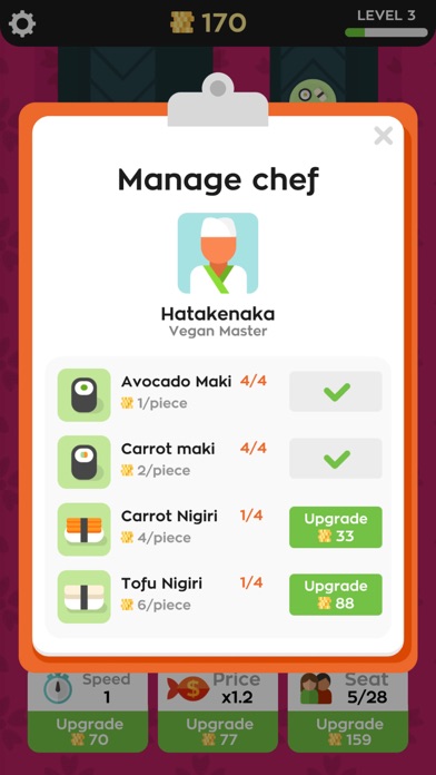 Sushi Bar Idle By Green Panda Games Ios United States Searchman App Data Information - roblox sushi shop simulator wiki