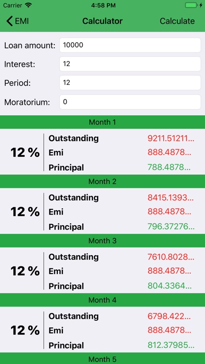 EMI Calc Home, Car, Personal screenshot-3