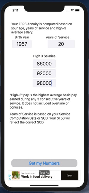 FERS Calculator(圖2)-速報App