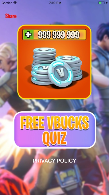 Vbucks Quiz for Fortnite